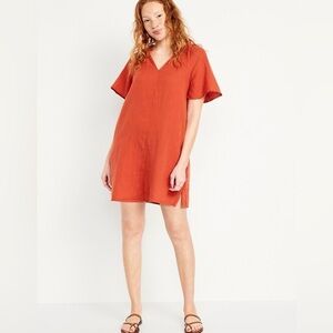 Old Navy Crinkle Gauze Mini Swing Dress